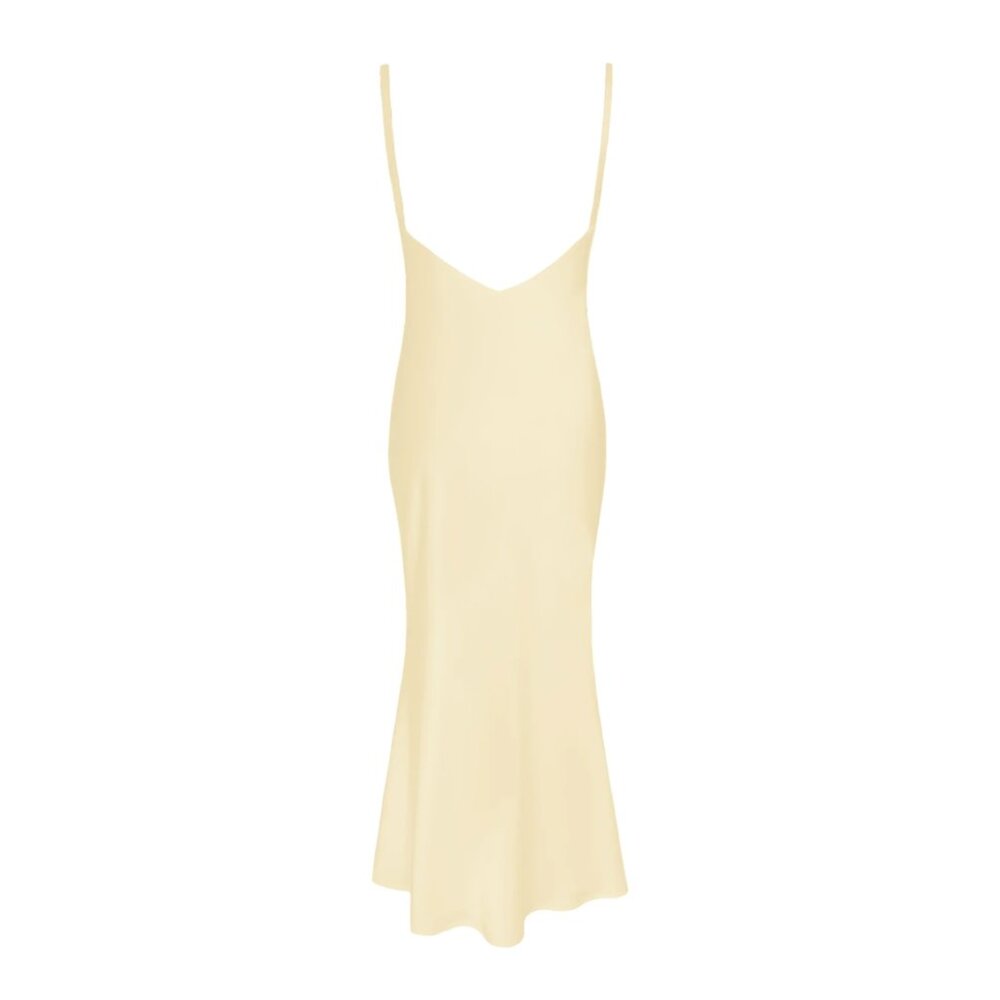 HEXIE The Ivy Slip Yellow Lemon Midi Dress $390 NWT Sz 4 (AU 8) - Picture 2 of 3